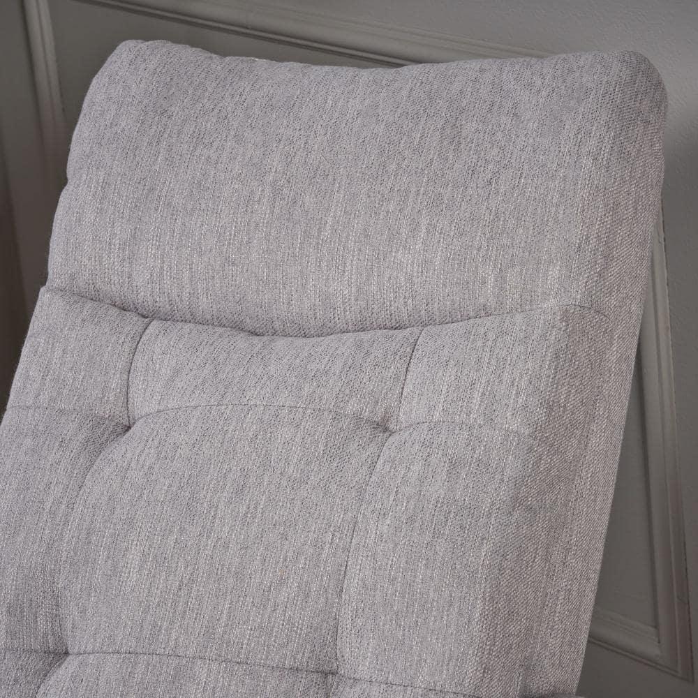 Noble House Warren Standard Fabric Glider Swivel Push Back Nursery Recliner, Gray