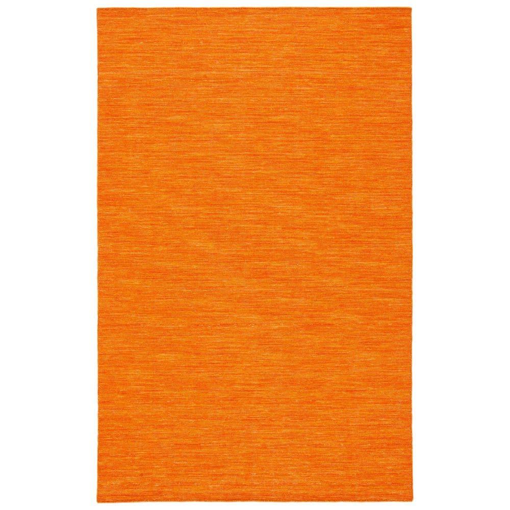 Bohemian Chic Hand-Woven Wool and Cotton Rug 8' x 10' - Orange