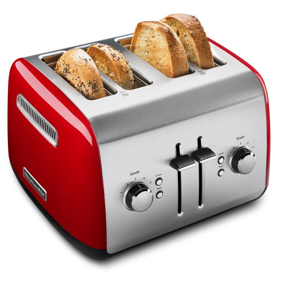 KitchenAid 4-Slice Toaster with Manual High-Lift Lever, Empire Red, KMT4115