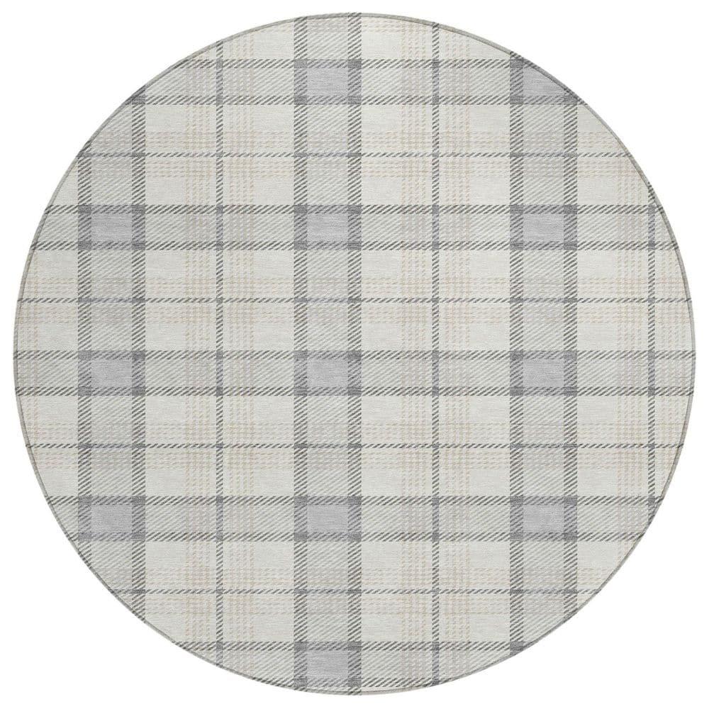 Machine Washable Indoor/Outdoor Chayden ACN1052 Silver Rug