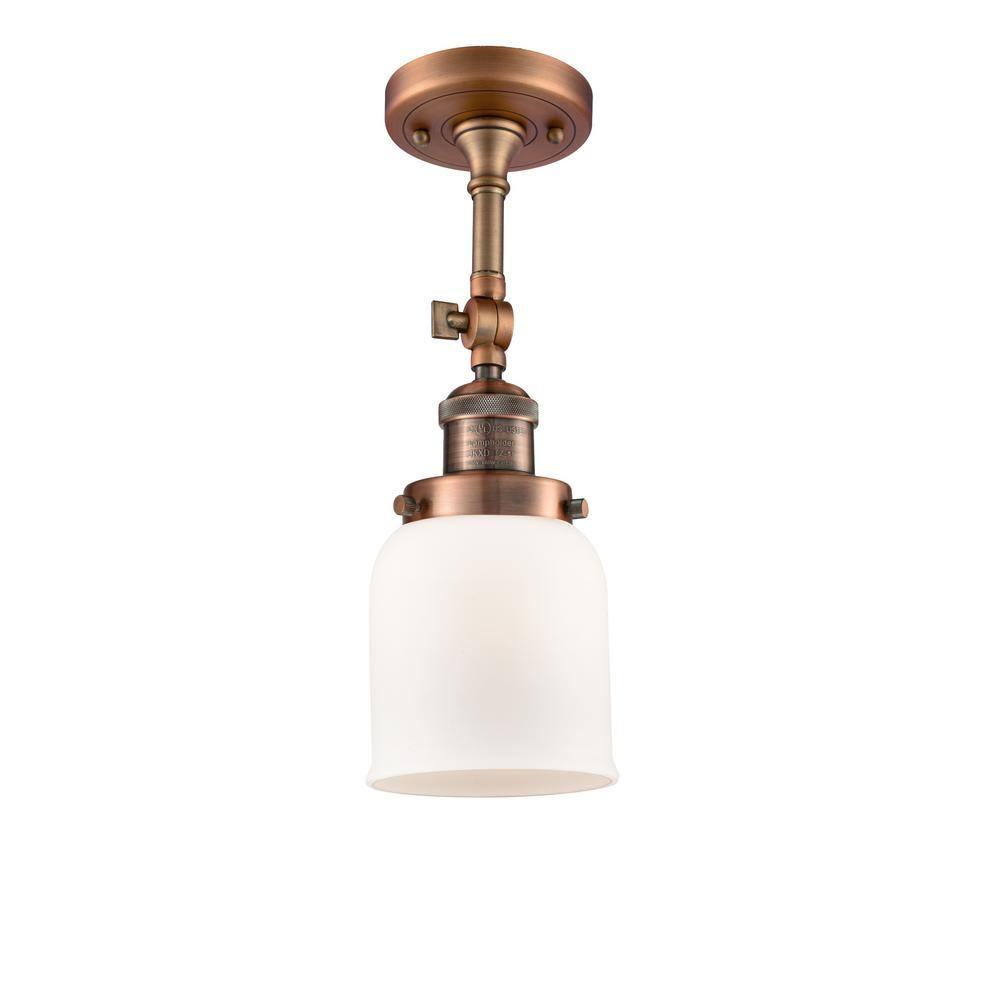 Innovations Lighting Bell 1 - Light Sconce in Antique Copper