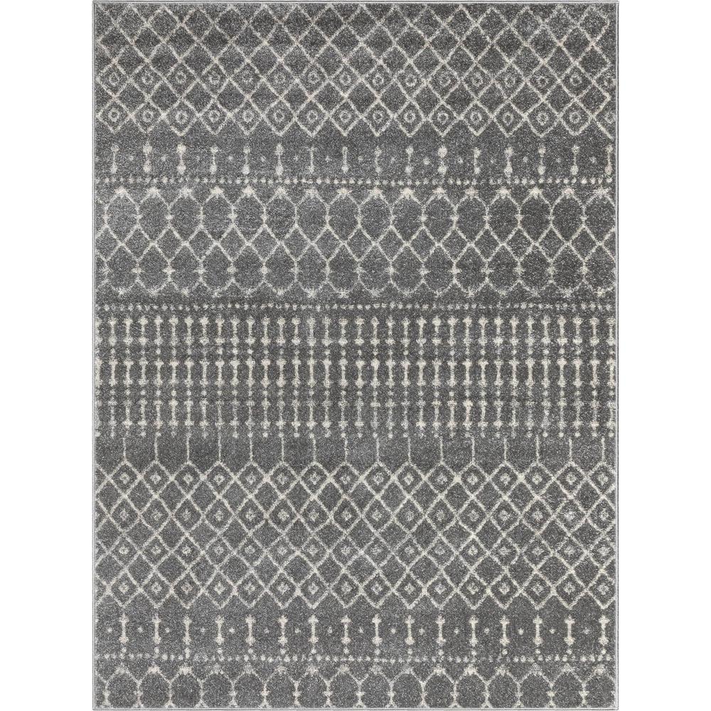 Mystic Colette Moroccan Trellis Grey Area Rug
