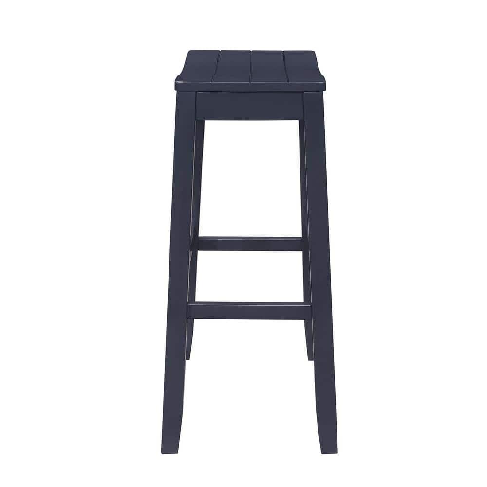 Hillsdale Furniture 30" Fiddler Backless Barstool Navy: Matte Finish, Wood Legs, Fixed Height