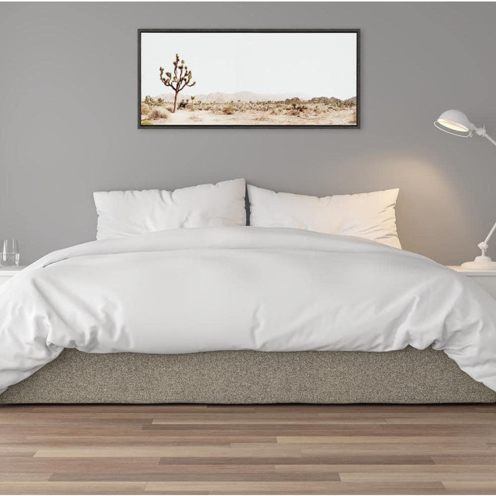 Gray Framed Joshua Tree Desert Landscape Canvas Art, 18x40
