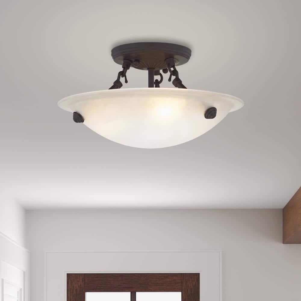 Livex Lighting Oasis Ceiling Mount in Bronze