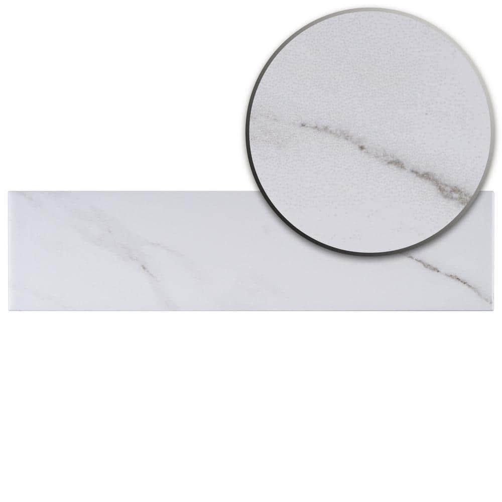 Pulpis 3" x 13" Beveled Porcelain Marble Look Subway Wall & Floor Tile