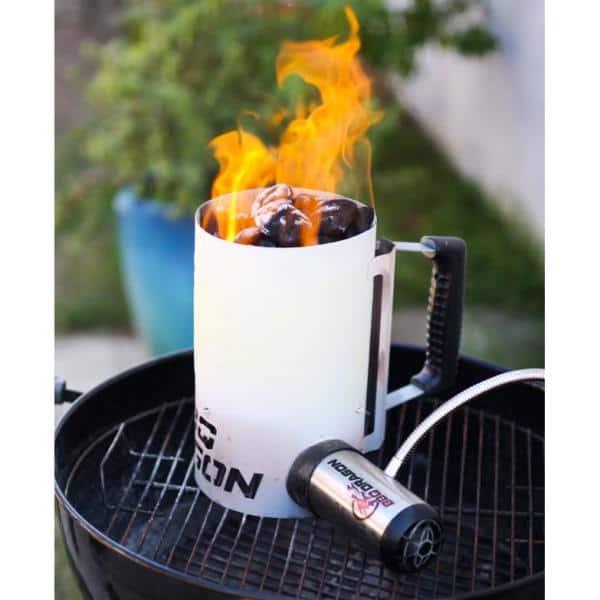 BBQ Dragon Grill Fan - Black: Stainless Steel Construction, No Assembly, Portable Charcoal Air Blower