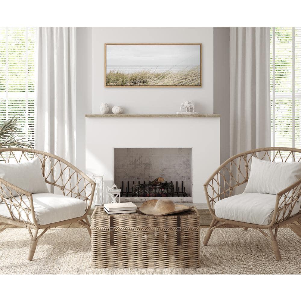 Kate and Laurel Sylvie East Beach Framed Canvas by Amy Peterson Art Studio, 18x40, Natural
