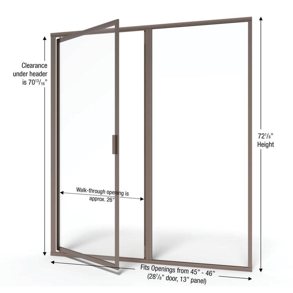 Deluxe 45" W x 72.13" H Framed Shower Door