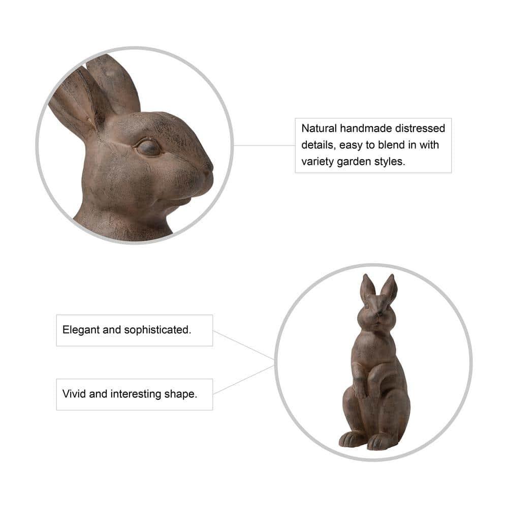 Trinx Zachary MGO Standing Rabbit Garden Statue