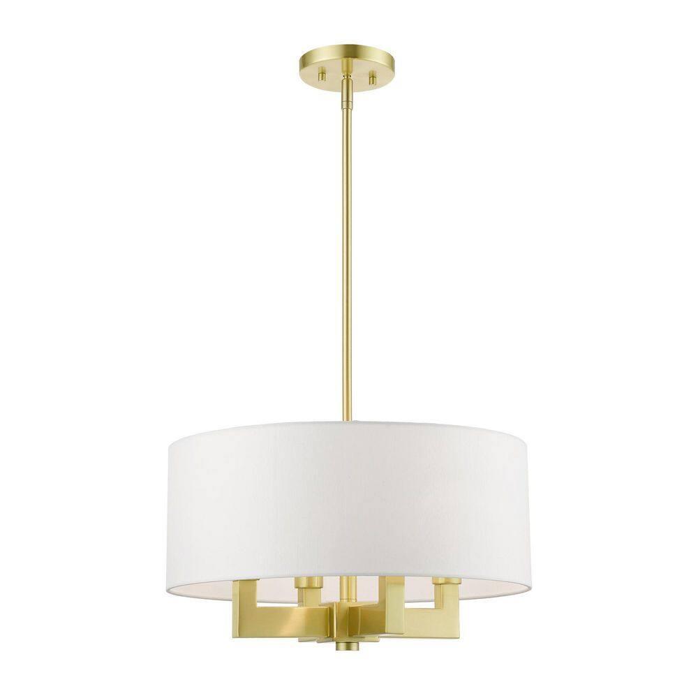 Livex Lighting Cresthaven 4 - Light Chandelier in  Satin Brass