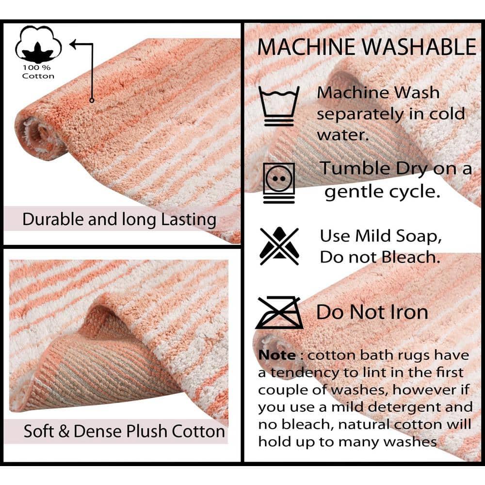 Home Weavers Gradation Collection 100% Cotton Toilet Lid Cover, Soft & Absorbent Bath Accessory, Non-Slip, Machine Washable, 18"x18" Toilet Lid Cover, Coral