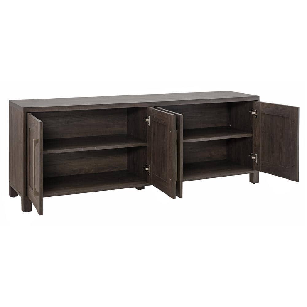 Evelyn&Zoe Chabot Rectangular TV Stand for TV's up to 75", Alder Brown