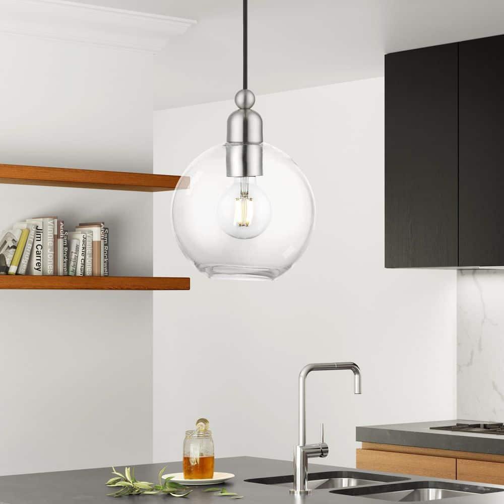 Livex Lighting Downtown 1 - Light Pendant in  Brushed Nickel