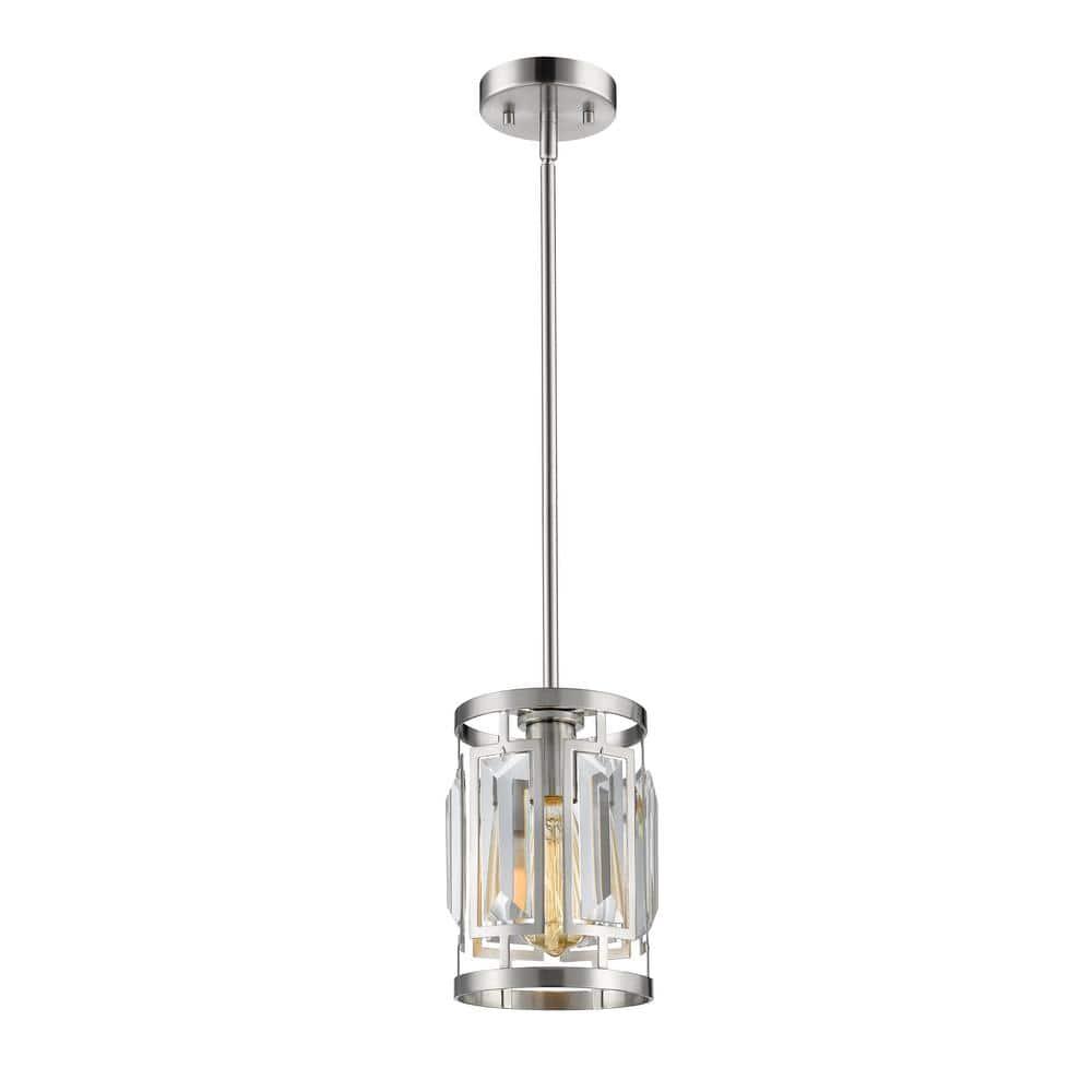Z-Lite 6007MP-BN 7 in. Mersesse 1 Light Brushed Nickel Mini Pendant Ceiling Light