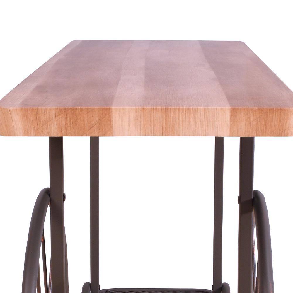 Francie 48" Accent Tables Oak and Antique Gray - Acme Furniture