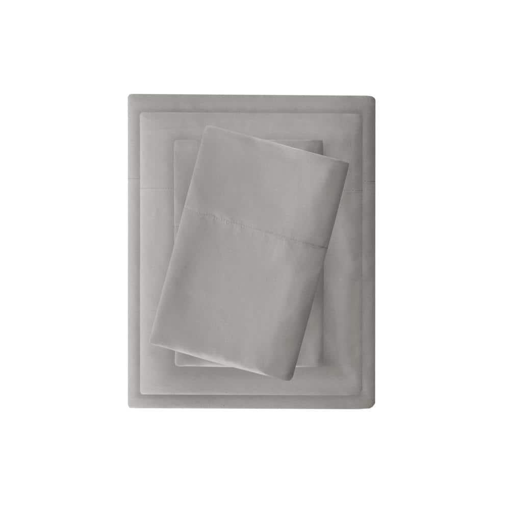 Comfort Classics 3M Microcell All Season Moisture Wicking Sheet Set, Gray, Queen
