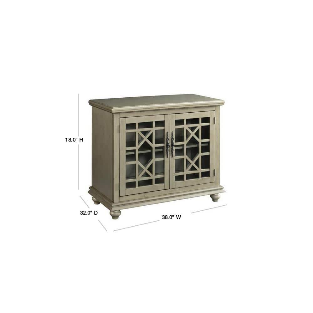 Martin Svensson Home Elegant Small Spaces TV Stand, Antique Silver