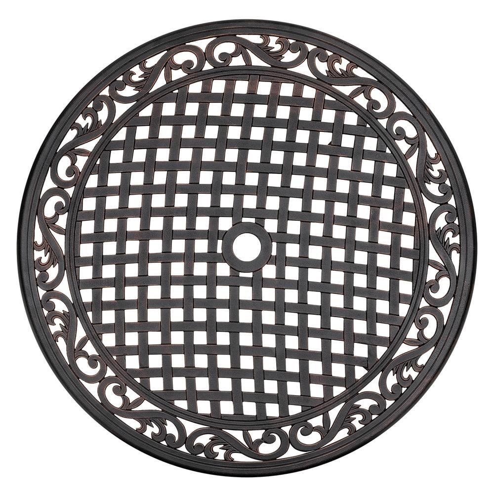 Nuu Garden 3-Piece Patio Bistro Set Outdoor Cast Aluminum Bistro Table and Chairs Set of 2, Outdoor Patio Table Set with Umbrella Hole and Cushions for Patio Balcony, Black