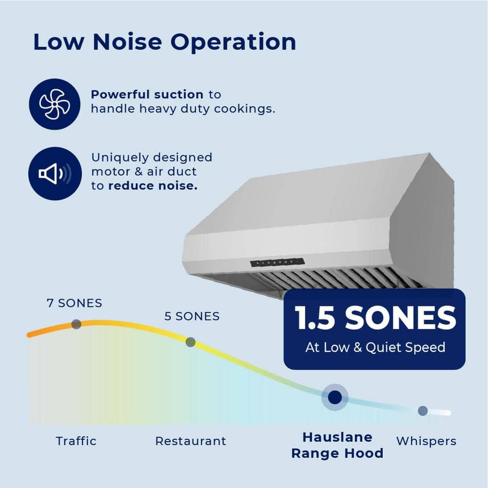 30" 540 CFM Versatile Under Cabinet or Wall Mounted Range Hood in Stainless Steel with Smart Feature