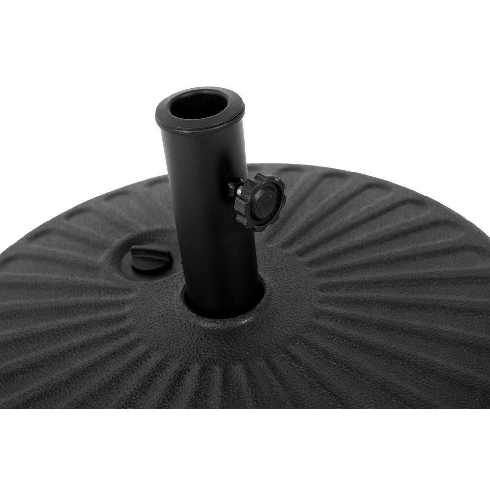Plastic Patio Umbrella Base in Black