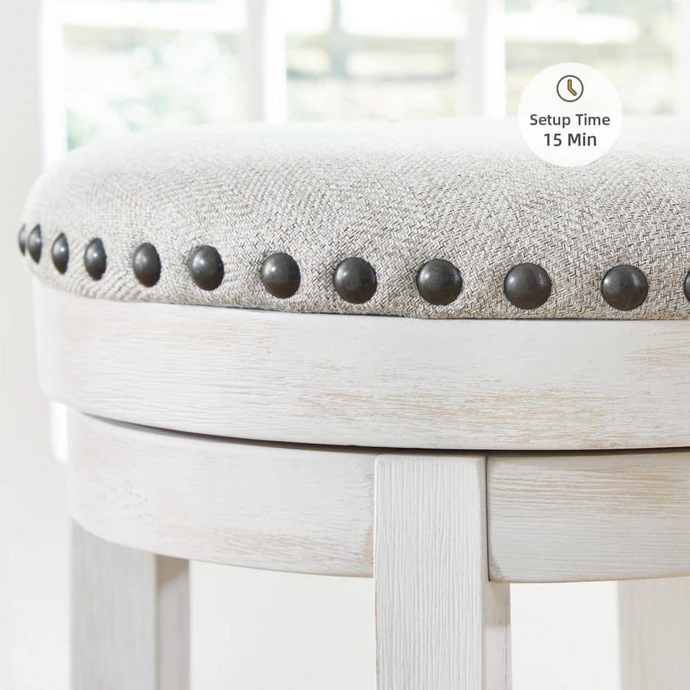 Daiah Swivel Upholstered Counter Stool