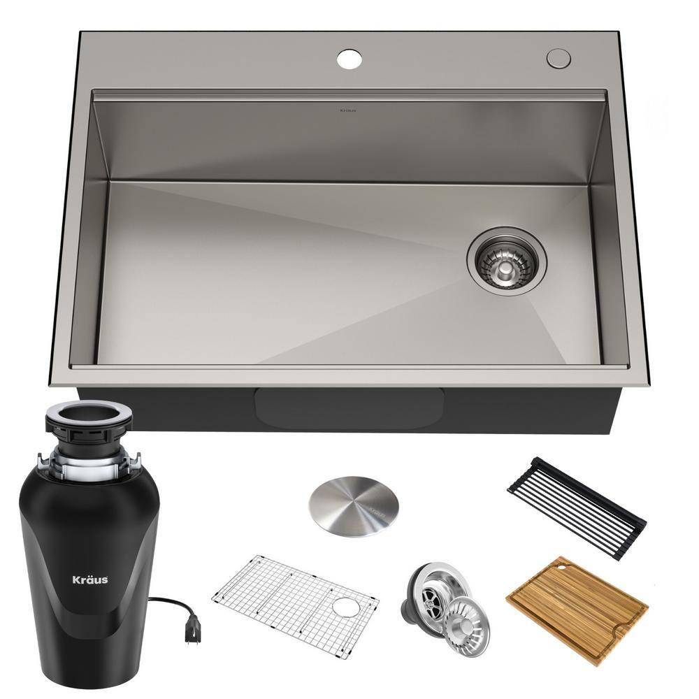 Kraus KWT310-30-100-75MB Kore 30" L x 19" W Drop-in Kitchen Sink with Accessories