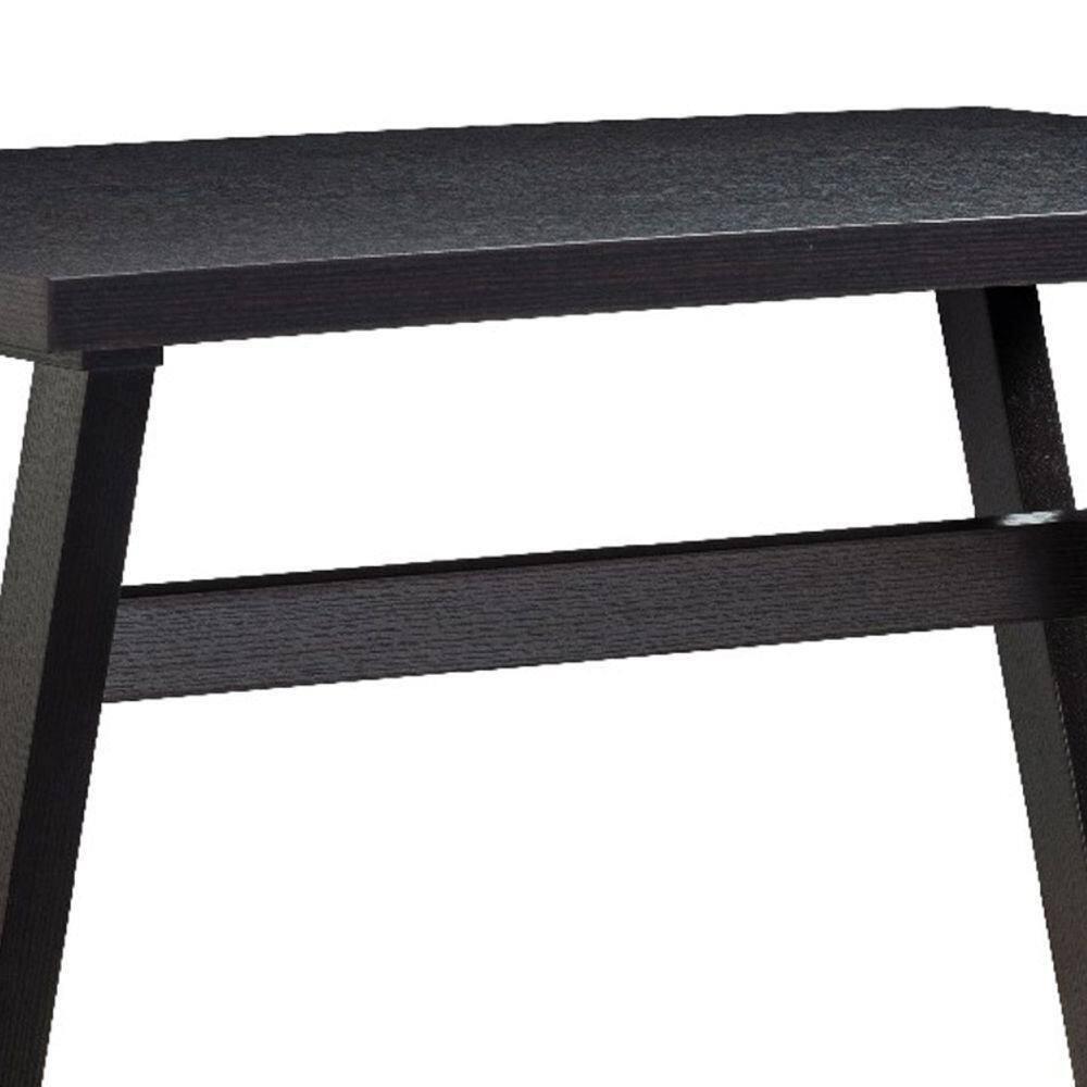 Maykoosh Elegant Escape 47 Inch Collection Wood Dining Table, V Shaped Legs, Trestle, Dark Brown