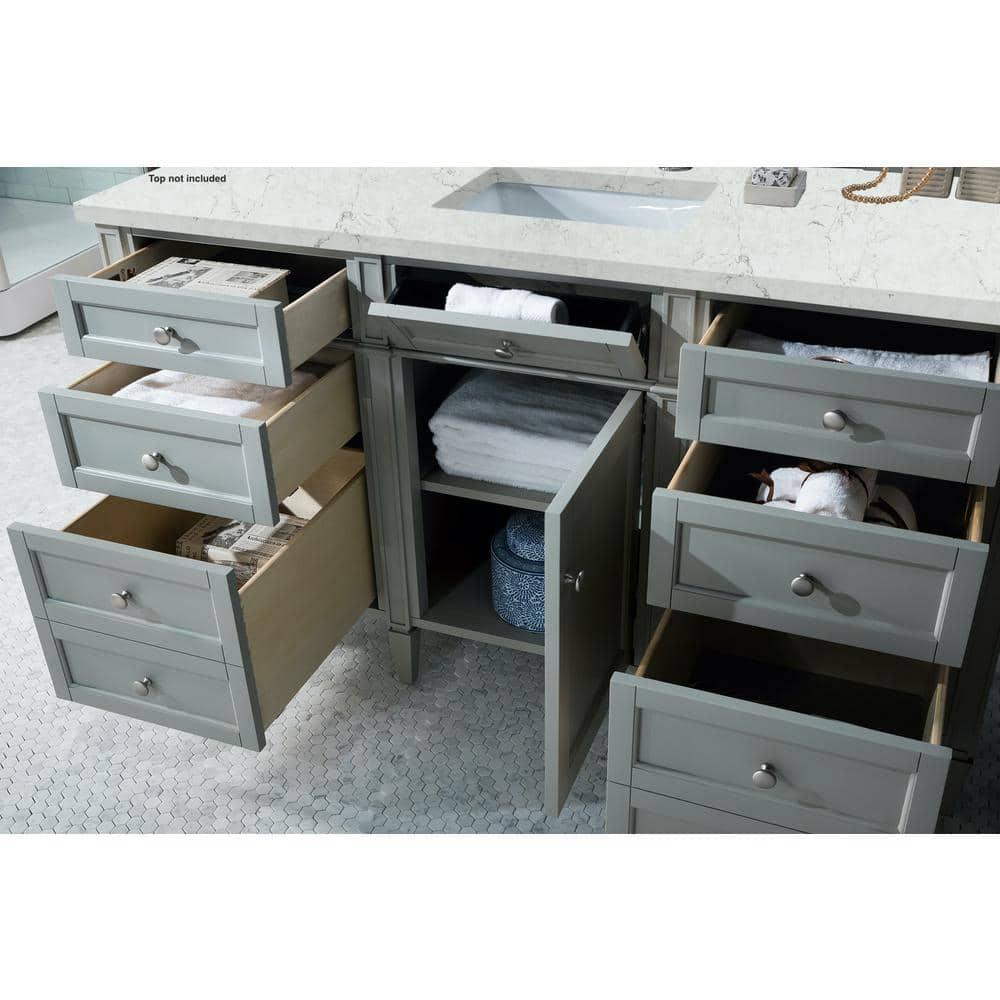 James Martin Vanities 650-V60s Brittany 60" Single Basin Poplar Wood Vanity Cabinet Only -
