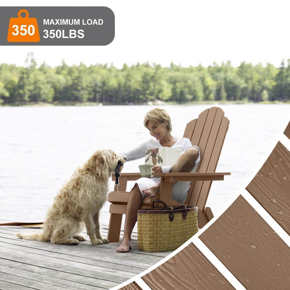 Highland Dunes Outdoor Plastic Folding Adirondack Chair For All Weather (Set Of 4) (Set of 4)