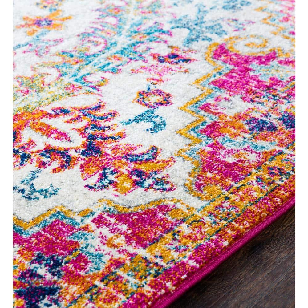 Livabliss Harput Vintage Medallion Area Rug,2' x 2'11",Garnet