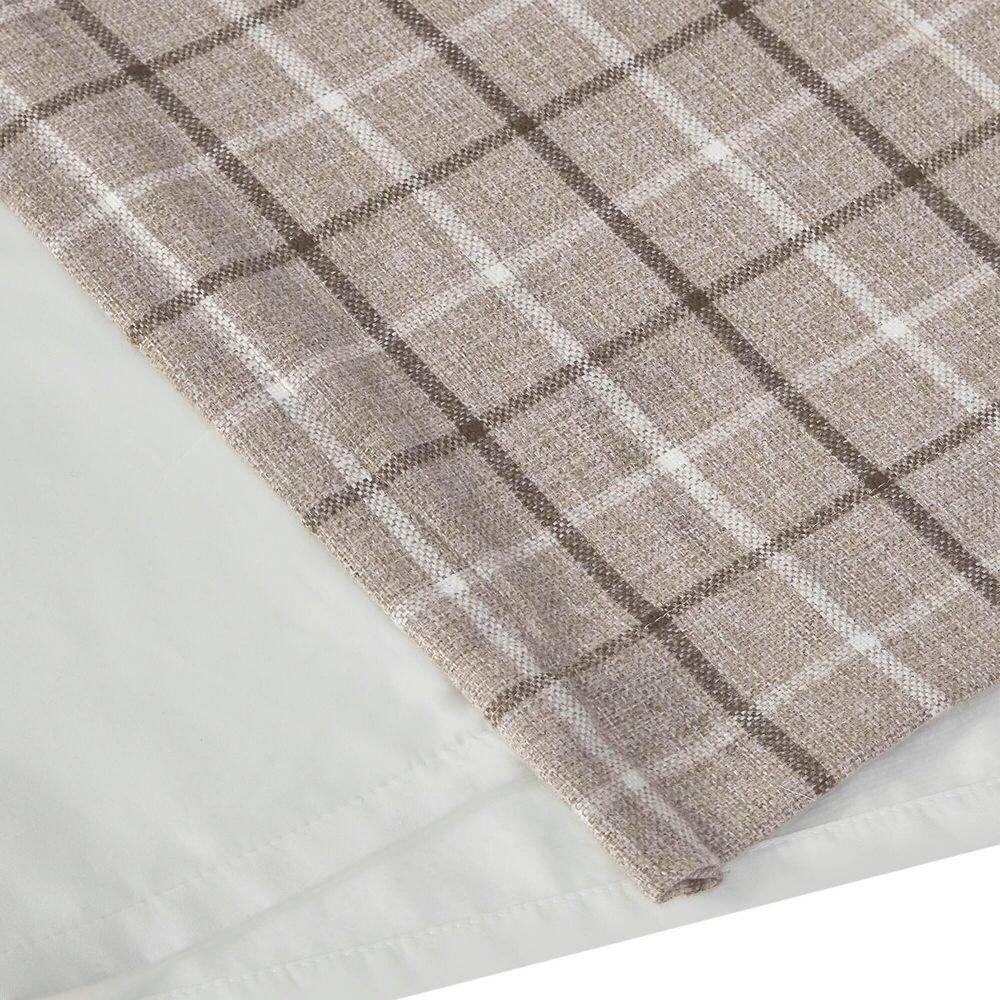 Anaheim Woven Plaid Room Darkening Thermal Fleece Lined Single Curtain Panel