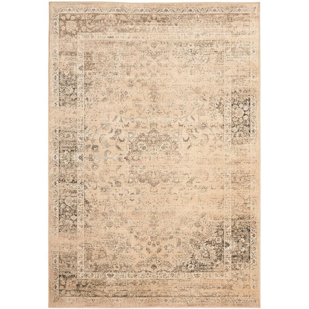 Vintage VTG113 Power Loomed Indoor Area Rug - Warm Beige - 10'x14' - Safavieh.