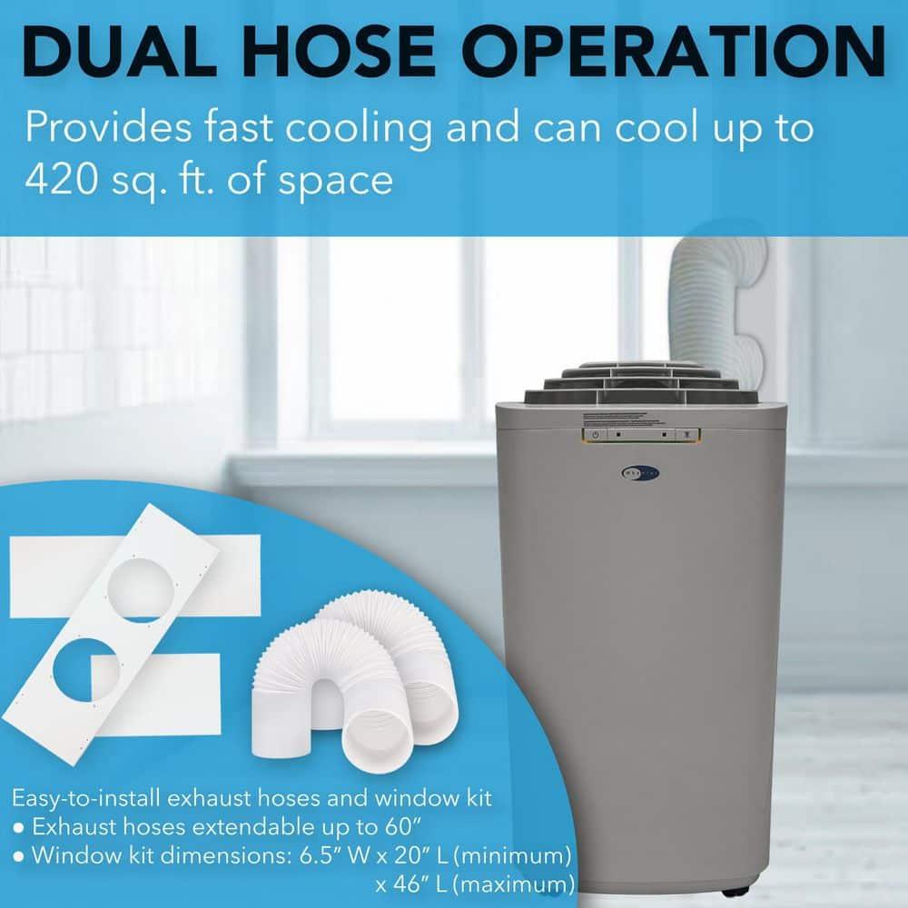 Whynter Whynter 13000 BTU Dual Hose Portable Air Conditioner for 420 sq. ft. Gray