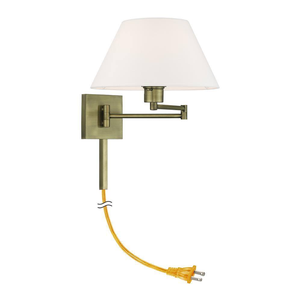 Livex Lighting 1 - Light Wall Light in  Antique Brass