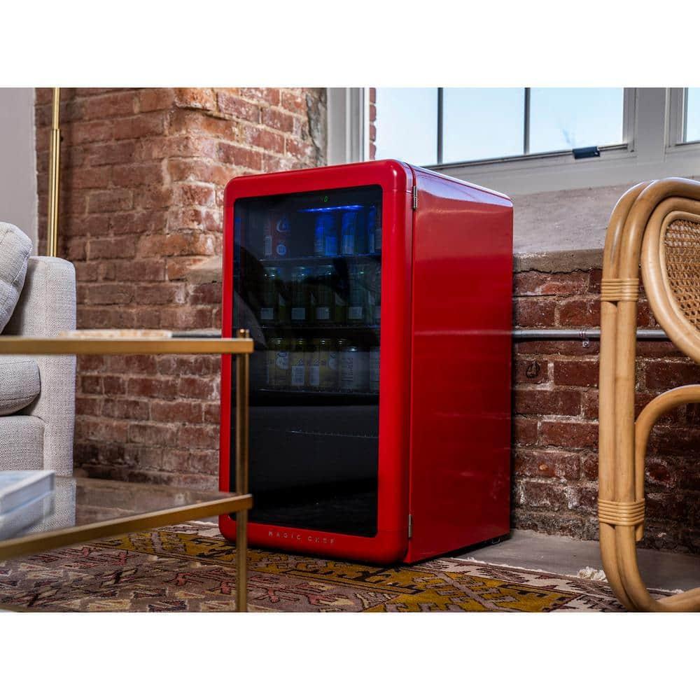 Magic Chef Magic Chef 17.5'' W 20 Cans (12 oz.) 3.4 Cubic Feet Beverage Cooler with Wine Storage and Glass Door