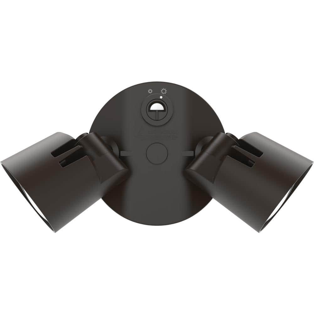 2 - Head Hardwired Dusk to Dawn Outdoor Security Flood Light