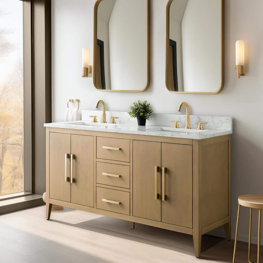 60" Double Bathroom Vanity Set