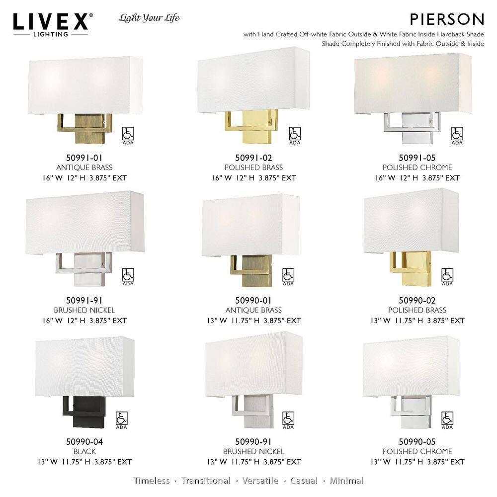 Livex Lighting Pierson 2 - Light Wall Light in  Black