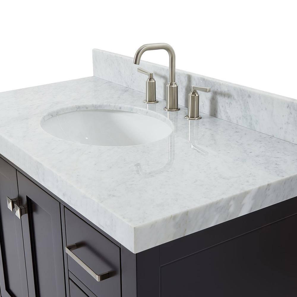 Cambridge 42'' Single Bathroom Vanity with Carrara Marble Top