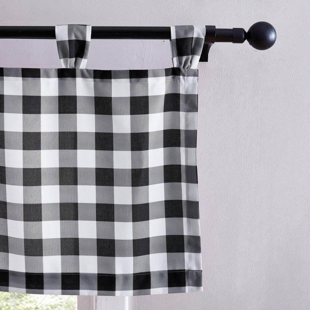Eddie Bauer Mountain Plaid Black Tab Top Window Valance | Wayfair