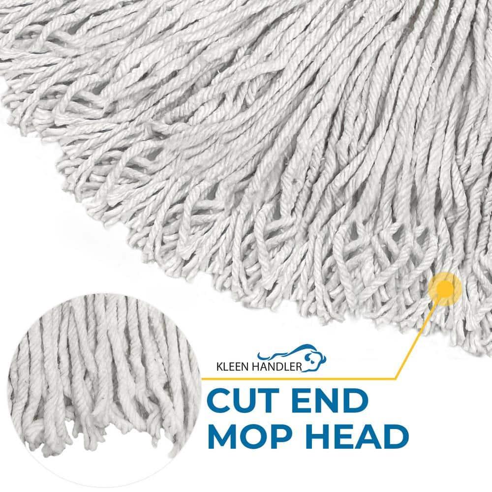Natural Cotton String Mop Head Refill Pack, 11-inch Length