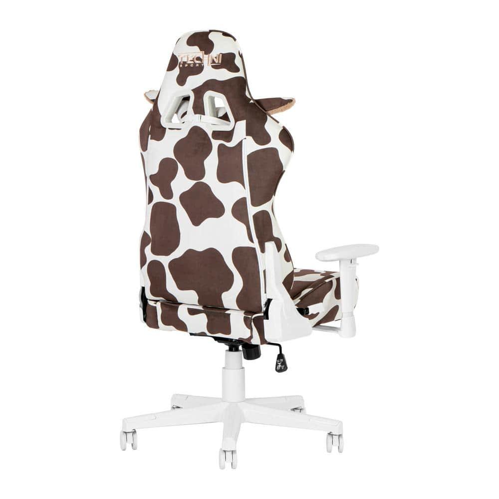 Inbox Zero Inbox Zero TS85 Brown COW Series Gaming Chair