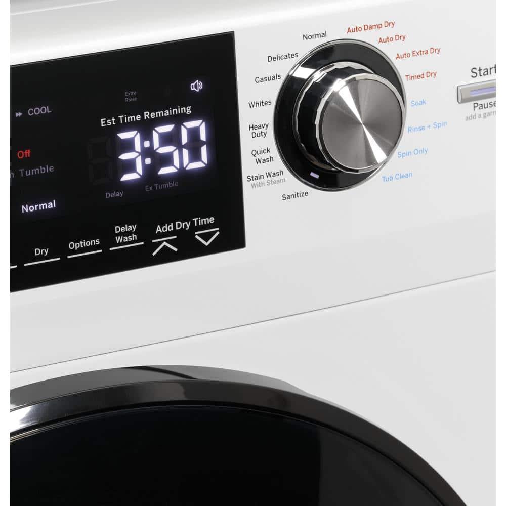 GE Appliances All-In-One Combo Unit with 2.4 Cubic Feet Front Load Washer and 2.4 Cubic Feet Electric Dryer
