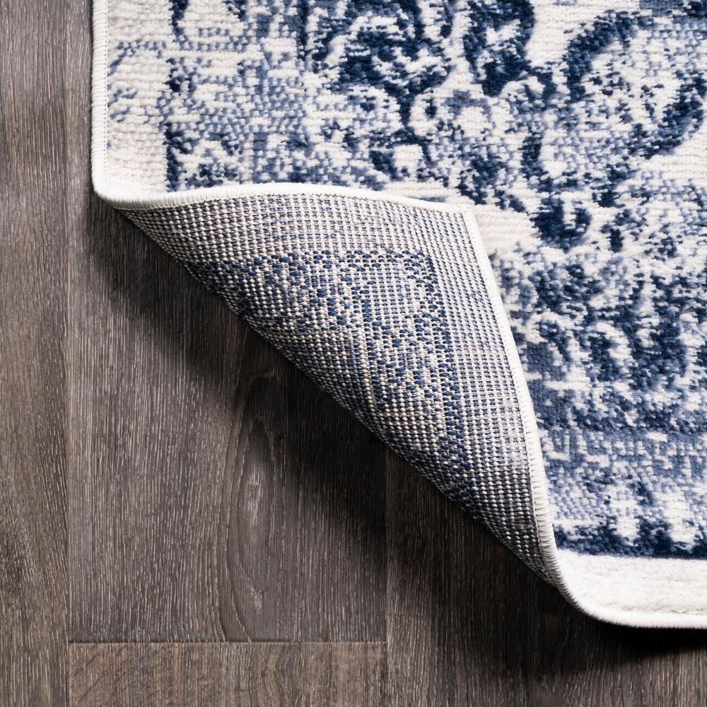 8'x10' Alhambra Ornate Medallion Modern Area Rug, Light Blue/Ivory - JONATHAN Y