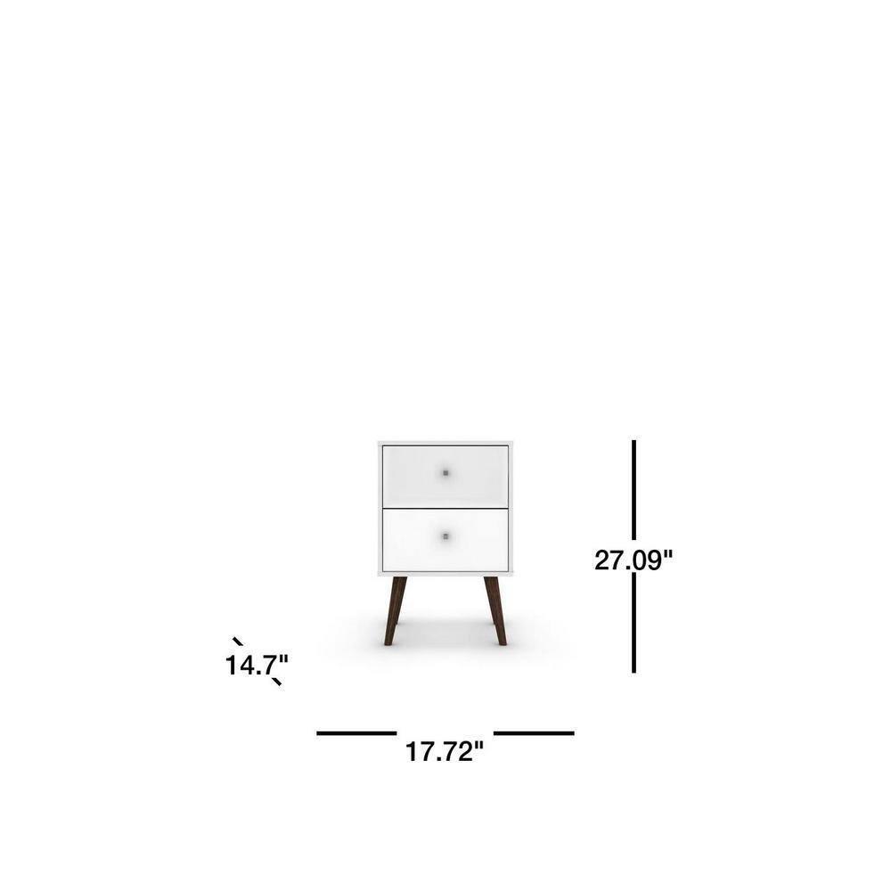 Liberty 2.0 Mid Century Modern Nightstand White - Manhattan Comfort