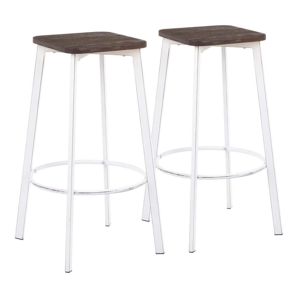 Wenty Clara Upholstered Counter Stool with Metal Frame (Set of 2)
