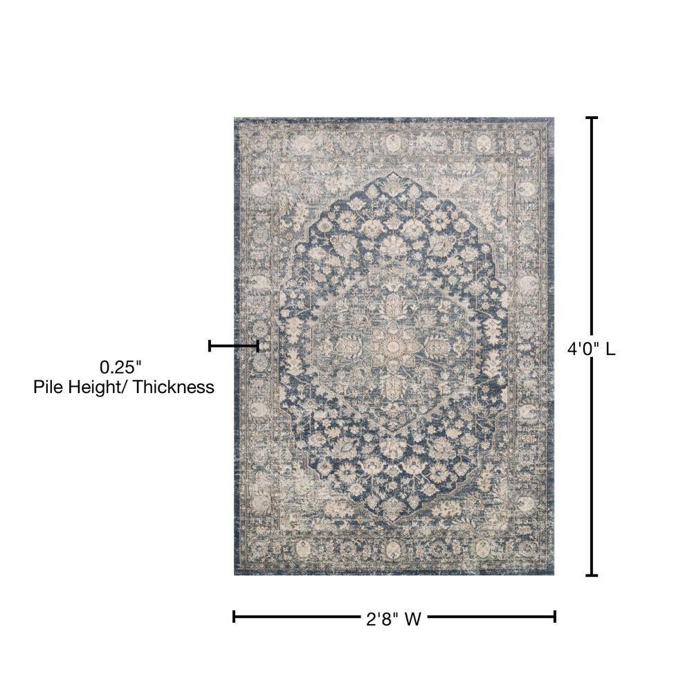 Loloi Teagan Denim / Mist 2'-8" x 4' Accent Rug