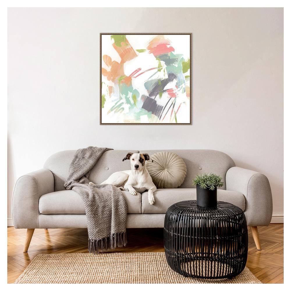 Amanti Art 30"x30" Capricho II by June Erica Vess Framed Canvas Wall Art Print