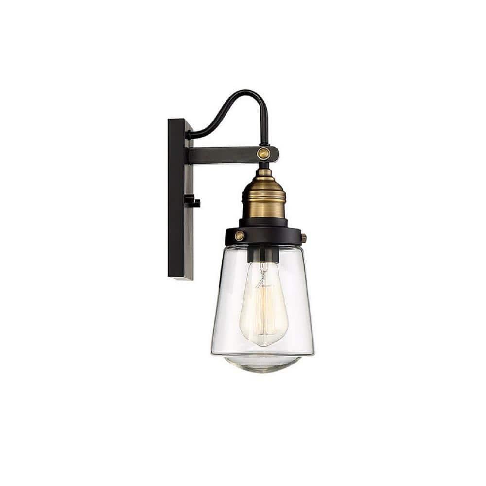 Savoy House Exterior Collections 1 - Light Pendant in  Vintage Black/Warm Brass